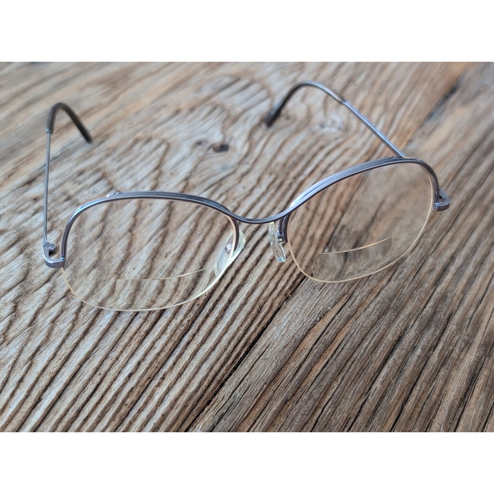 Vintage Logo Paris Eyeglasses Frames Mod 110 Silver Tone Half Rim 53-16 135 - Picture 2 of 16